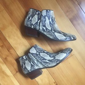 Sam Edelman snakeskin booties